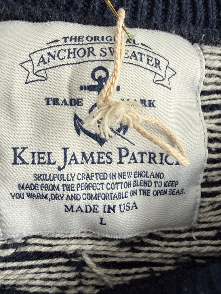 Kiel James Patrick Anchor Birdsview Navy/White Sweater Size Large Unisex — image 2 of 3